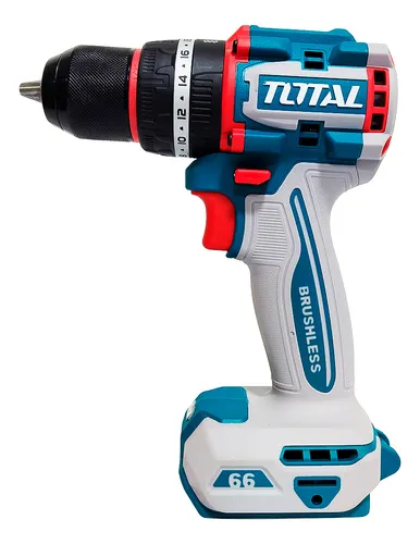 TALADRO ATORNILLADOR PERCUTOR BRUSHLESS 66N. M. 20V C/ CHUCK METÁLICO 13MM BATERIA 2AHX2+CARGADOR 2AH