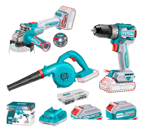 [TOSLI241192] MEGA COMBO ATORNILLADOR + AMOLADORA + SOPLADORA 20V