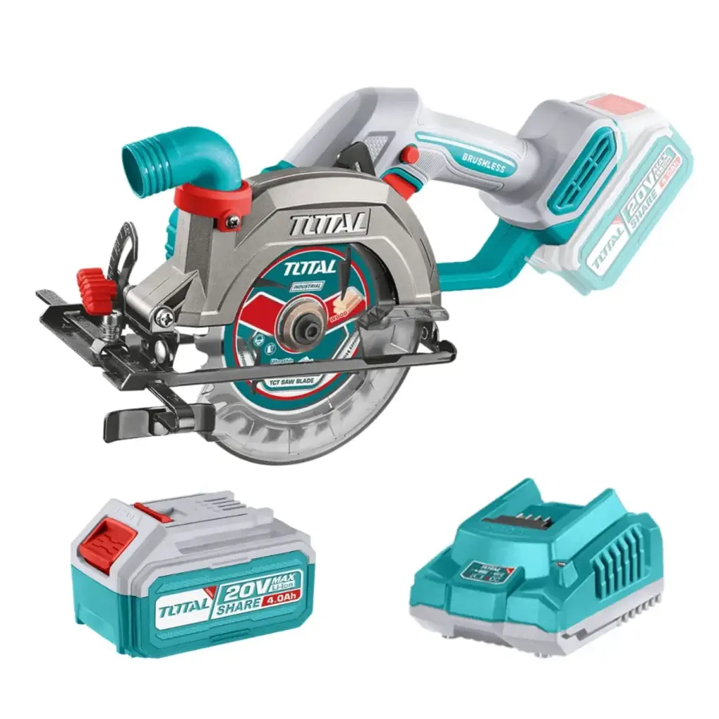 SIERRA CIRCULAR 7" 1/4" LI-ION 20V 4800RPM 185MM+1 BATERÍA 5AMP Y CARGADOR-TSLI18513-TOTAL
