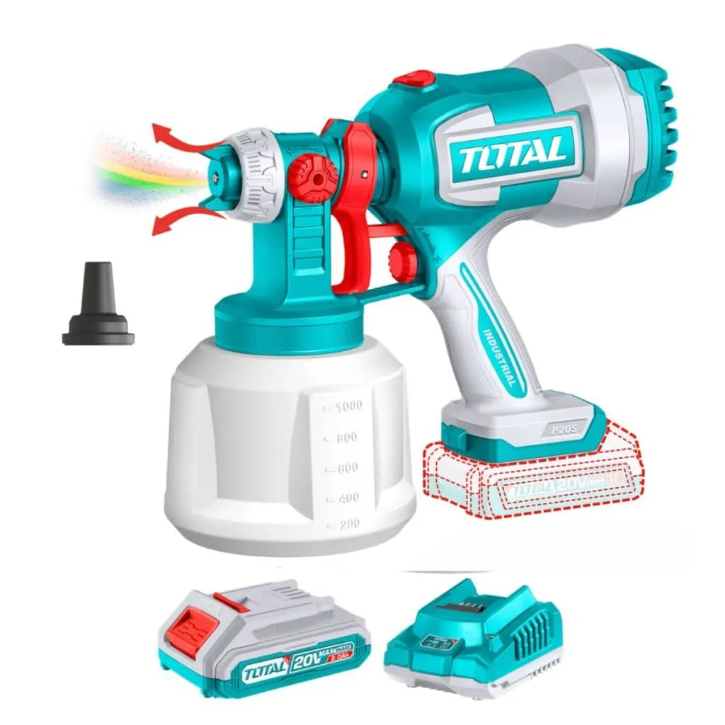 [TSGLI20042] PISTOLA PARA PINTAR 20V 800ML/MIN 120DIN-S+1 BATERIA 2.0AH+CARGADOR-TSGLI20042-TOTAL