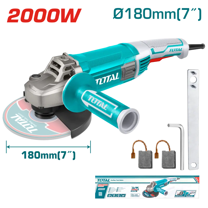 AMOLADORA ANGULAR 7" 180MM 8450RPM 2000W M14 INDUSTRIAL-TG12018026-TOTAL
