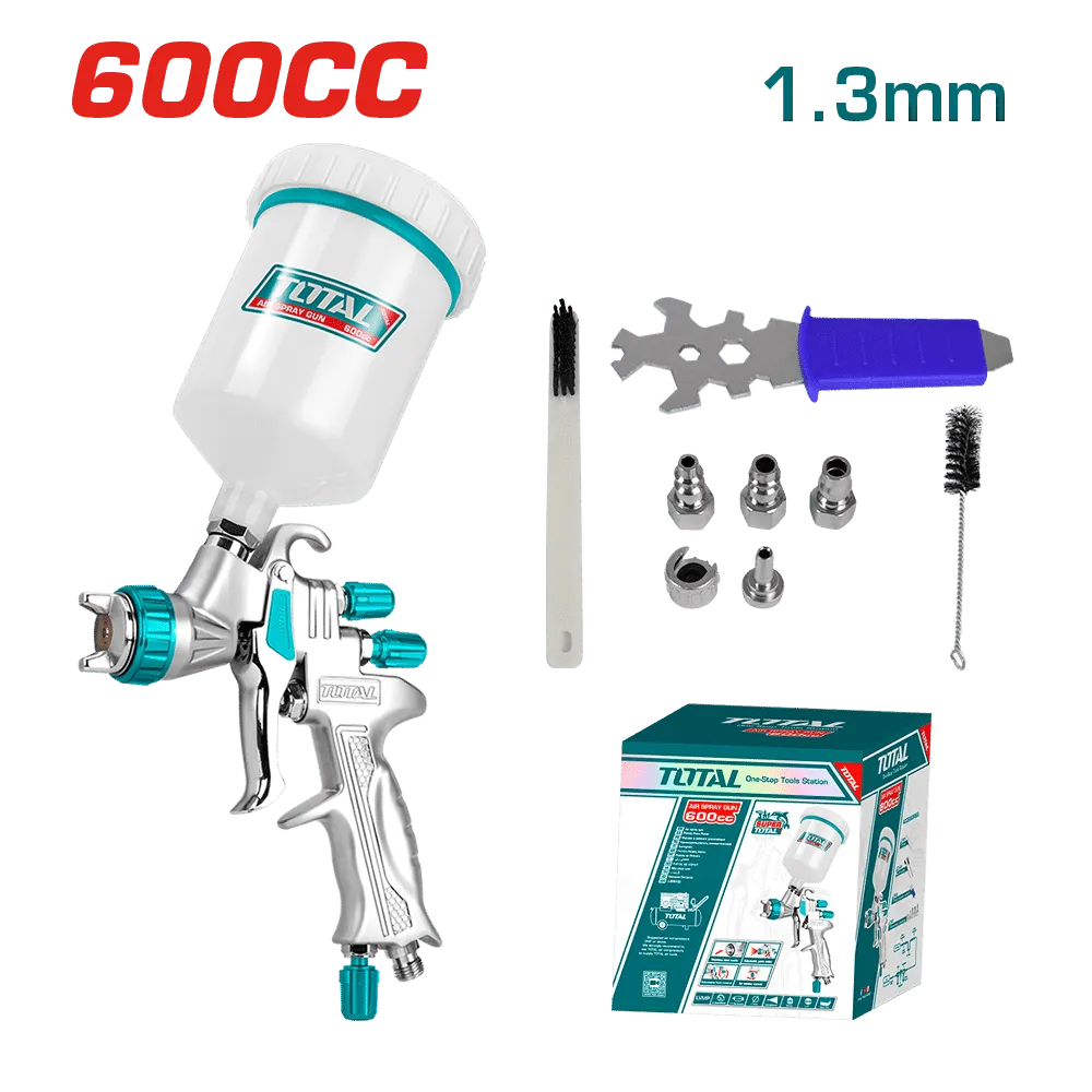 PISTOLA DE GRAVEDAD LVMP 600CC 1.3MM PATRON 180-260MM INDUSTRIAL-TAT10605-TOTAL