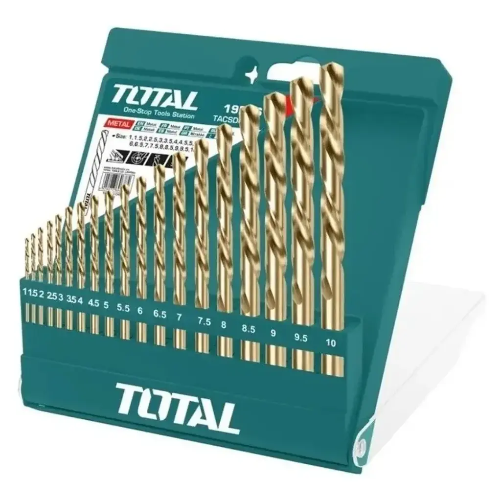 [TACSD0195] JGO X 19PCS BROCAS HELICOIDALES HSS PARA METAL