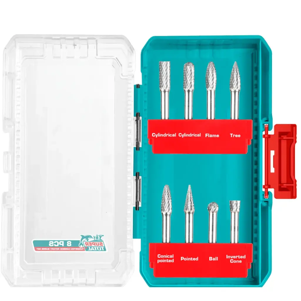 [TACSDL10801] JGO X8PCS BROCA ROTATIVA DE TUNGSTENO