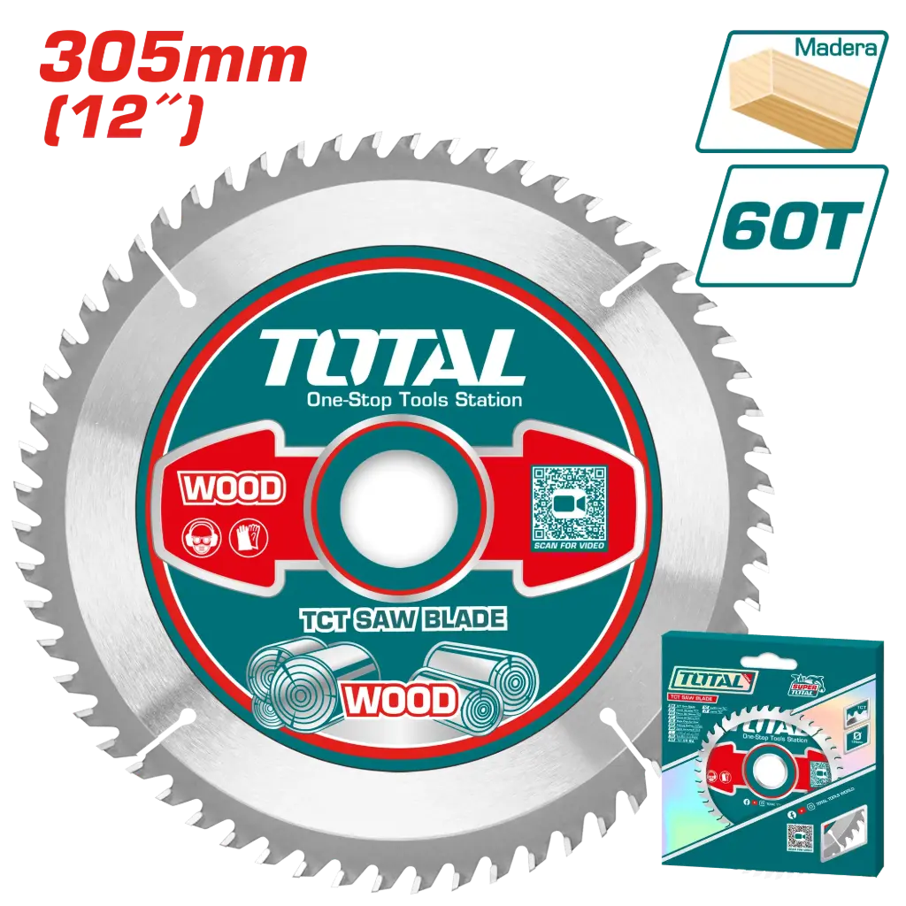 DISCO DENTADO PARA MADERA 12"(254MM) X 60T-TAC231923-TOTAL