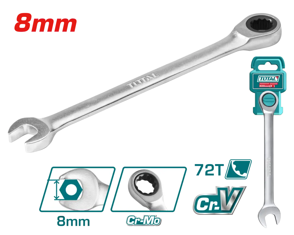 [TCSPAR081] LLAVE CON RACHET 8MM
