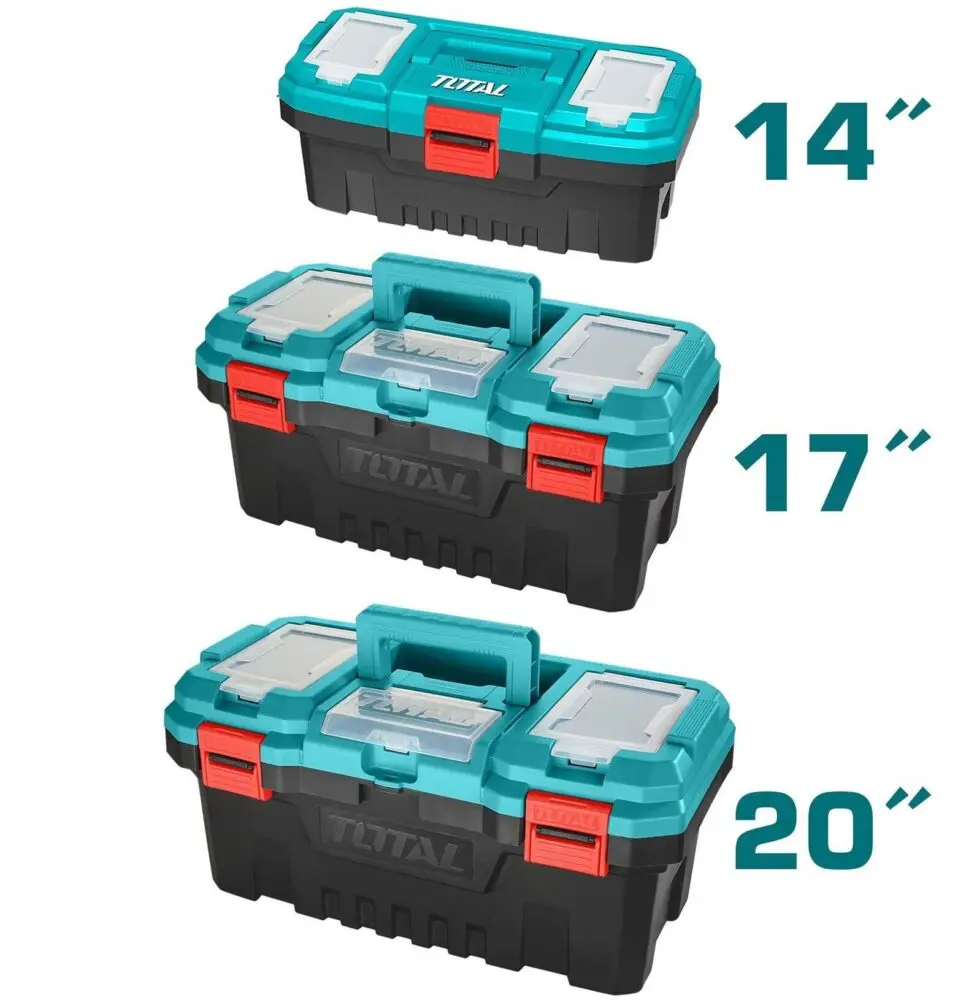 [TPBXK0031] SET X 3PCS MALETA PORTA HERRAMIENTAS 14", 17" Y 20" CON SEGURO DE PLÁSTICO-TPBXK0031-TOTAL