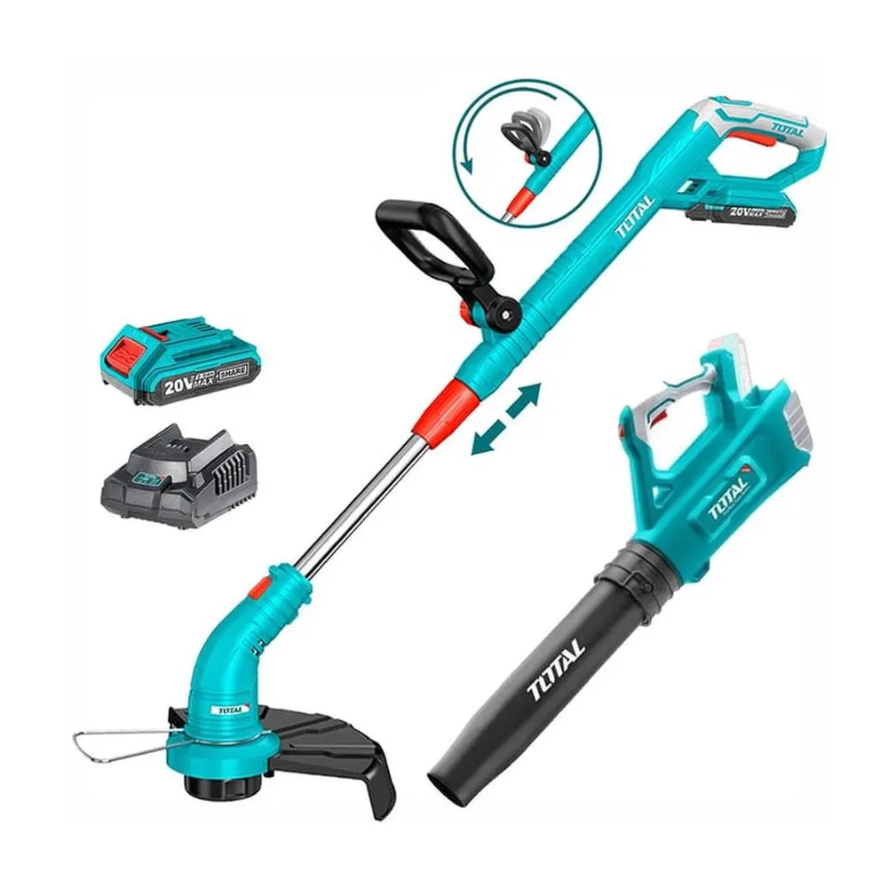 [TOSLI23024] CORTADORA DE GRAS 20 V + SOPLADORA DE HOJAS 20 V + 2 BATERIAS DE 2 AH + CARGADOR TOTAL