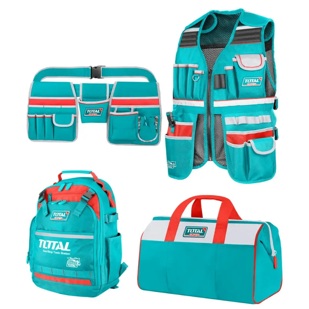 KIT DE MOCHILA 4 PCS CHALECO+PORTA HERRAMIENTAS+MALETIN+MOCHILA-TOS230908-TOTAL
