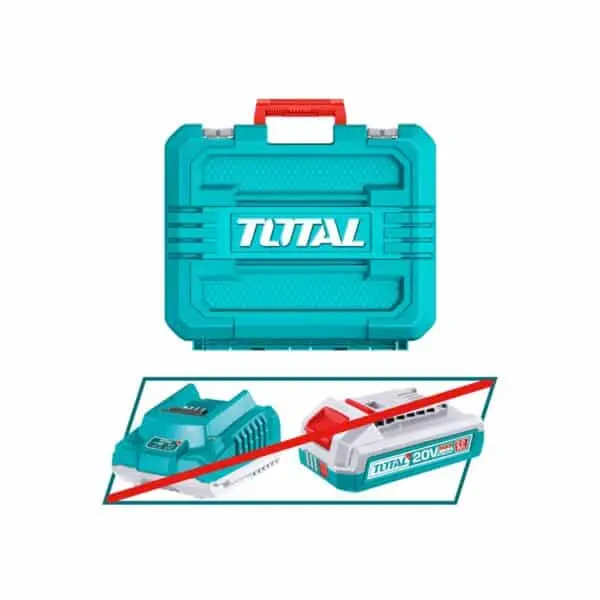 [TCSTLI3805] CLAVADORA DE CONCRETO 20V CALIBRE 18MM + 2 BATERIAS DE 2AH + CARGADOR EN MALETA TOTAL