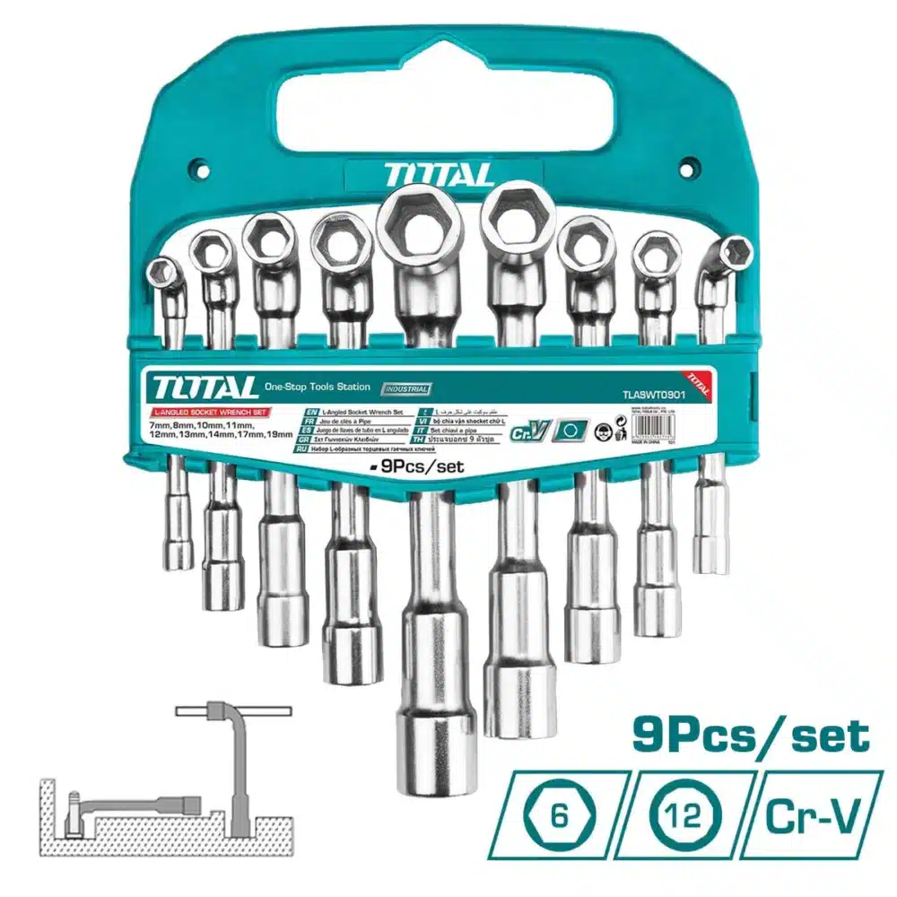 [TLASWT0901] KIT DE LLAVES  PIPA 9PCS CR.V 7/8/10/12/13/14/17/19 INDUSTRIAL