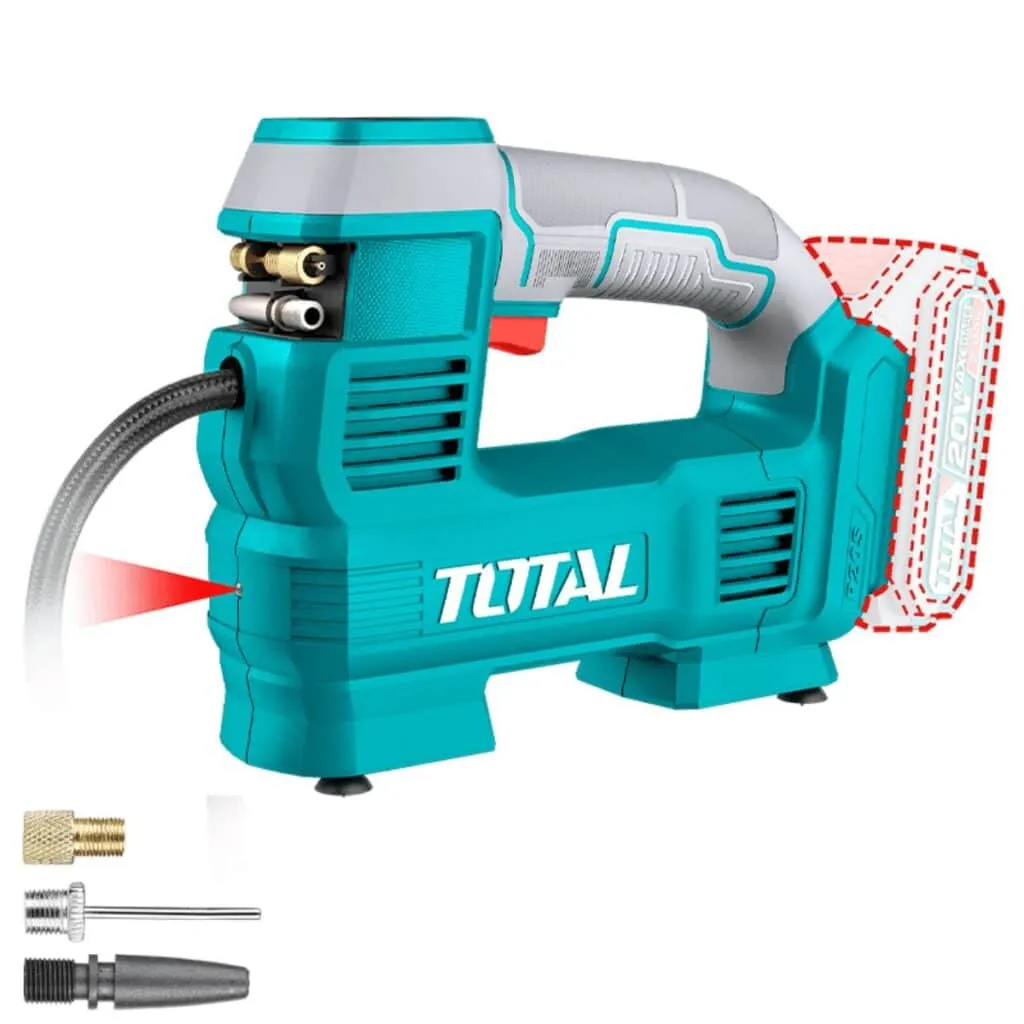 COMPRESORA DE AIRE AUTOMATICO INALAMBRICO 20V 160 PSI 35L-TACLI2012-TOTAL