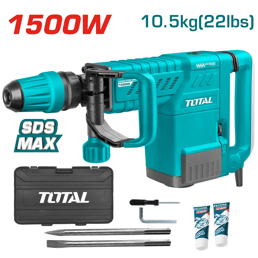 [TH215002] MARTILLO DEMOLEDOR SDS MAX 1500W 11KG-TH215002-TOTAL