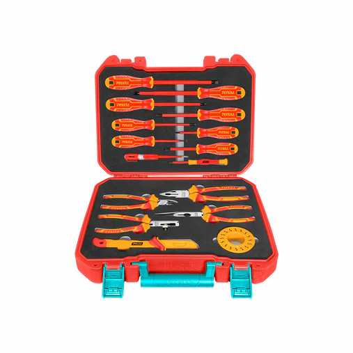 [THKITH1601] SET DE HERRAMIENTAS MANUALES DIELECTRICOS 1000V 16 PZS - MALETIN INDUSTRIAL