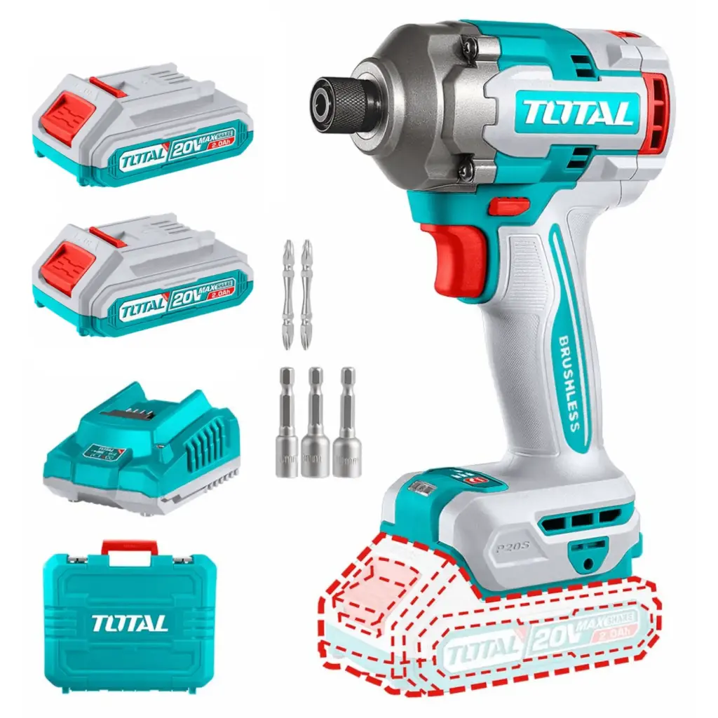 [TIRLI20281] ATORNILLADOR DE IMPACTO 20V BRUSHLESS, 285NM CABEZAL