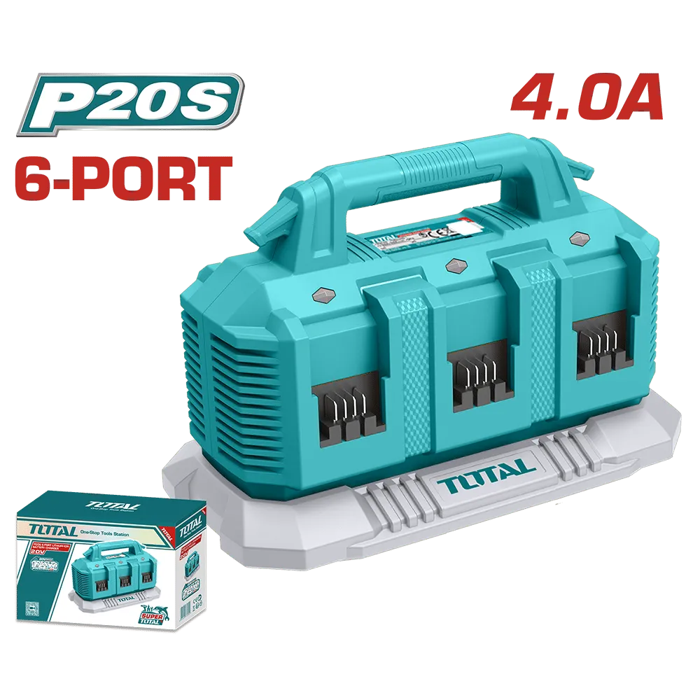 CARGADOR INTELIGENTE 4.0A 20V (6 PUERTOS) SECUENCIAL P20S INDUSTRIAL-TFCLI2064-TOTAL