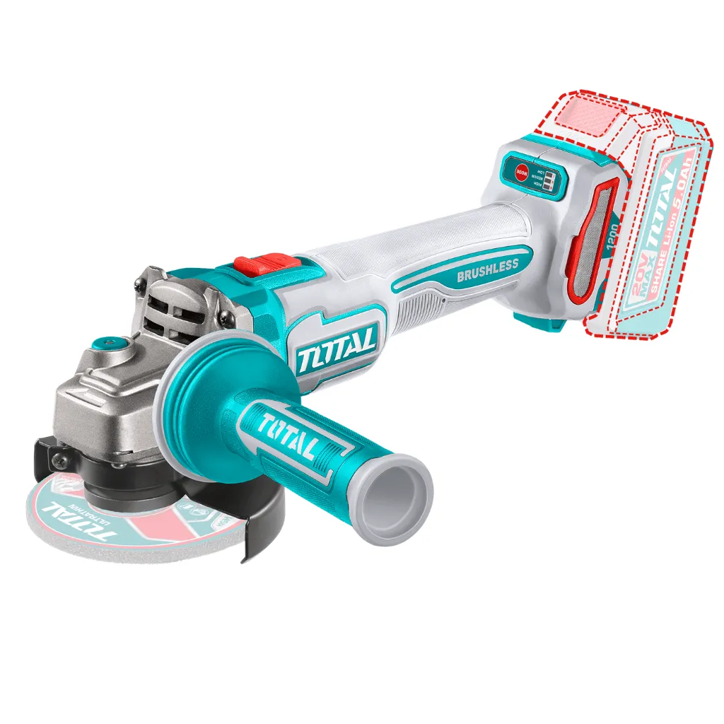 [TAGLI212027] AMOLADORA 20V BL 300-9000RPM 125MM M14 1200W ANTI-VIBRACION INDUSTRIAL  TOTAL