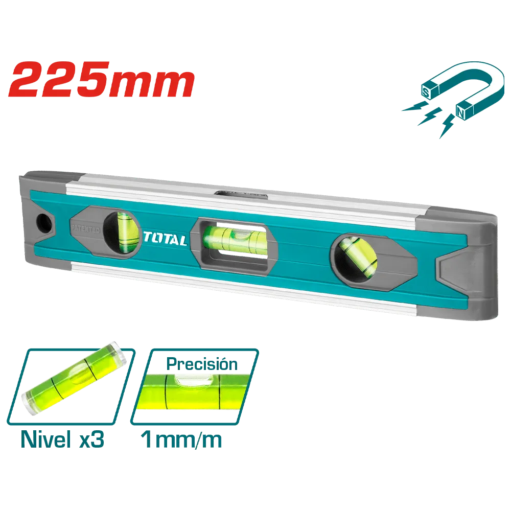 [TMT2235] MINI NIVEL MAGNETICO 22.5CM-TMT2235-TOTAL