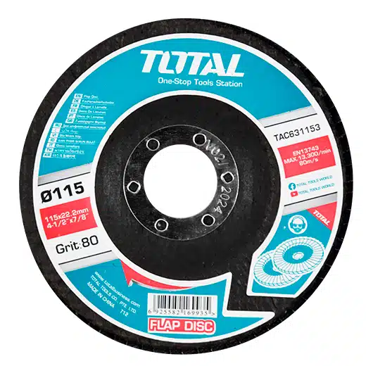 DISCO FLAP 4.5"P80 (115X22MM) AMOLADORA- TAC631153-TOTAL