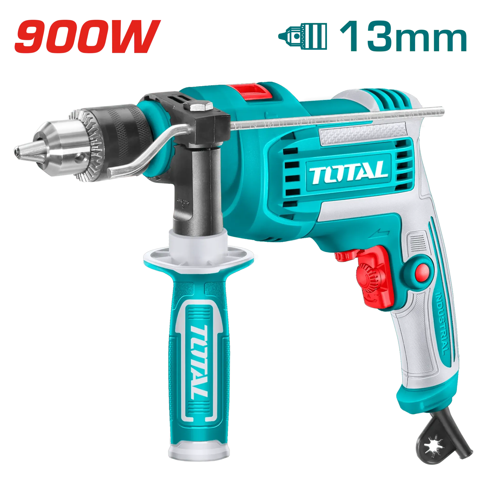 [TG1091366] TALADRO PERCUTOR 900W 220V 13MM 0-2800RPM 220V VEL. VARIABLE CHUCK AUTOMATICO IN - TG1091366-TOTAL