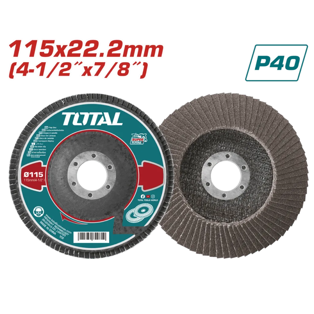[TAC6311540] DISCO FLAP 115X22MM P40 ALTA VELOCIDAD-TAC6311540-TOTAL