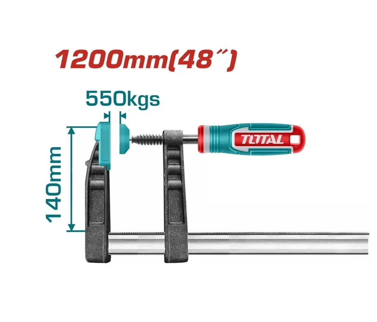 [THT1321402] SARGENTO PINZA ABRAZADERA TIPO F 140X1200MM-THT1321402-TOTAL