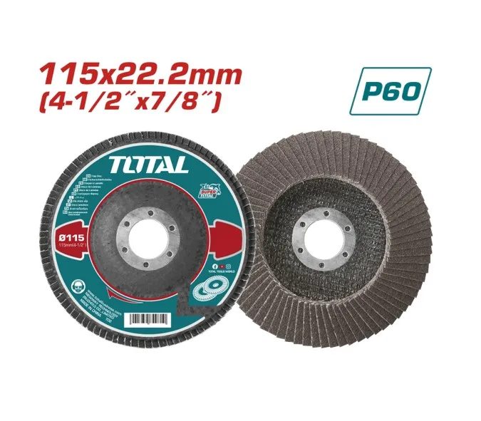 [TAC6311560] DISCO FLAP 115X22MM P60 ALTA VELOCIDAD-TAC6311560-TOTAL