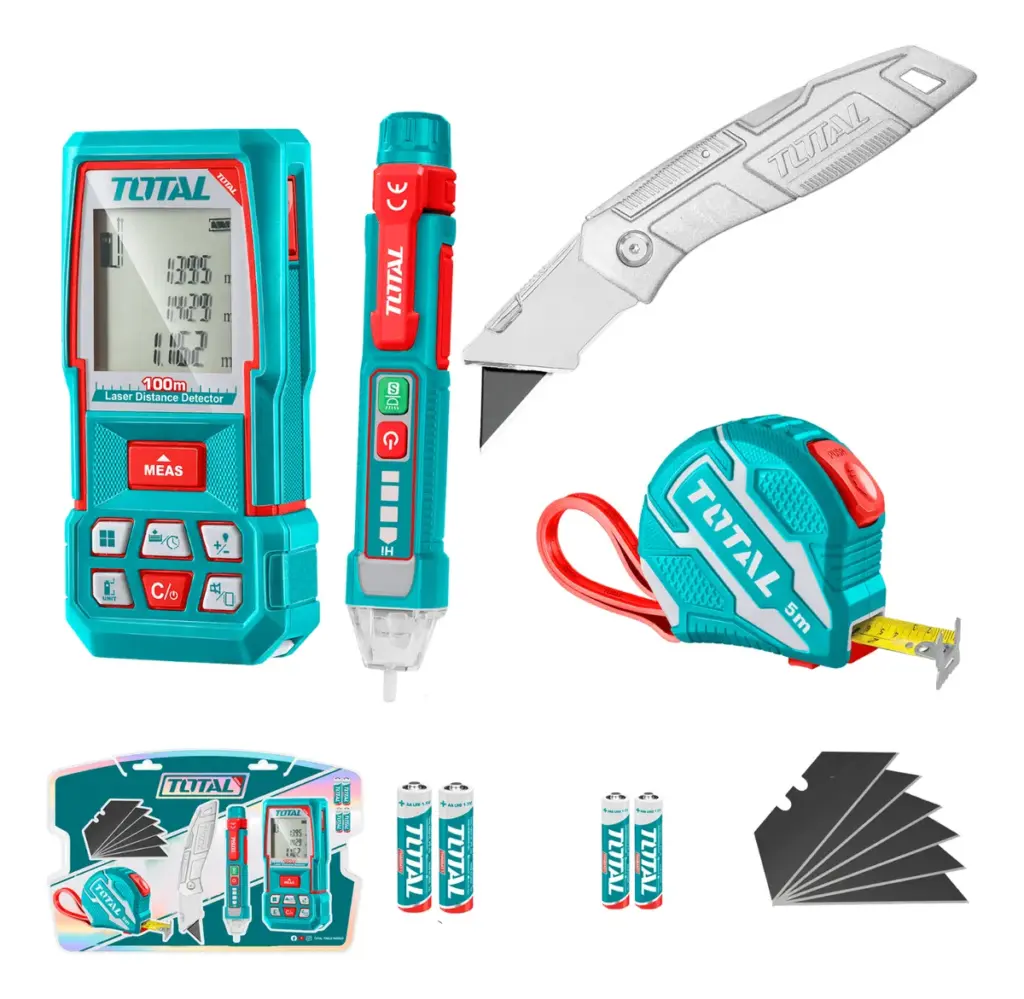 [TOS250701] COMBO 4 EN 1 LASER+CINTA M+CUCHILLA+DETECTOR+ACCESORIOS - TOS250701-TOTAL